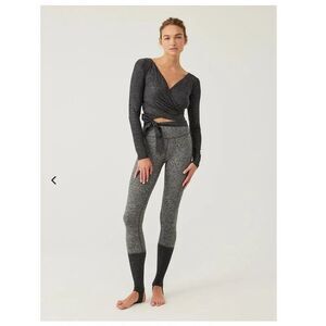 Outdoor Voices Cloudknit All Day Stirrup Leggings XS Heathered Gray/Charcoal NWT